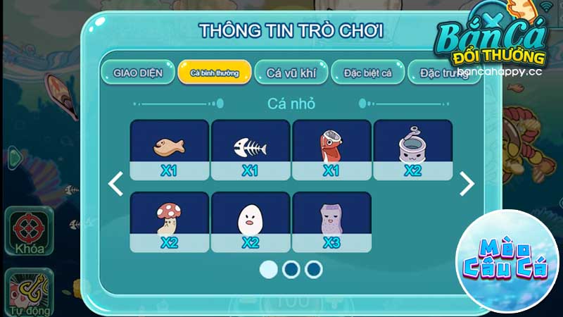 các loại sinh vật có trong game