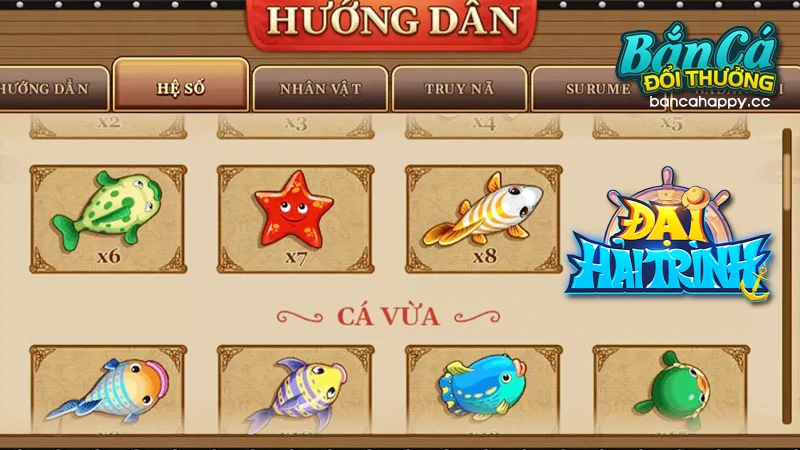 Tìm hiểu hệ số trả thưởng của các loại cá