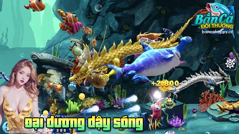 Đồ họa thiết kế trò chơi đại dương dậy sóng cực hot