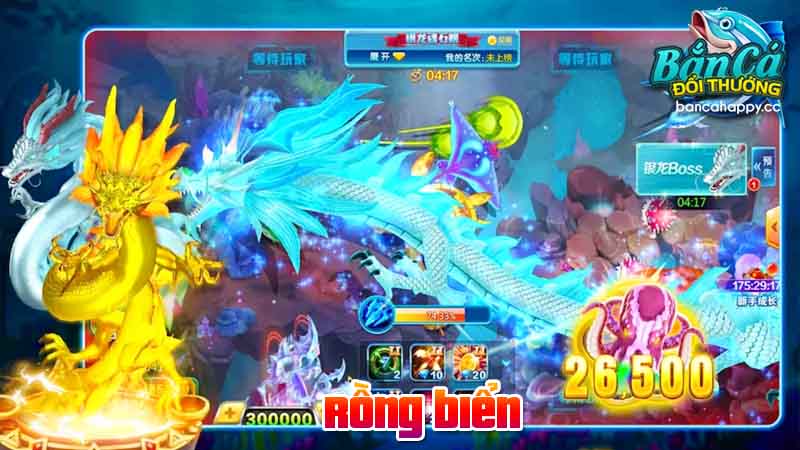 game bắn cá hiện nay, hầu như tựa game bào cũng đều có loài rồng đại dương