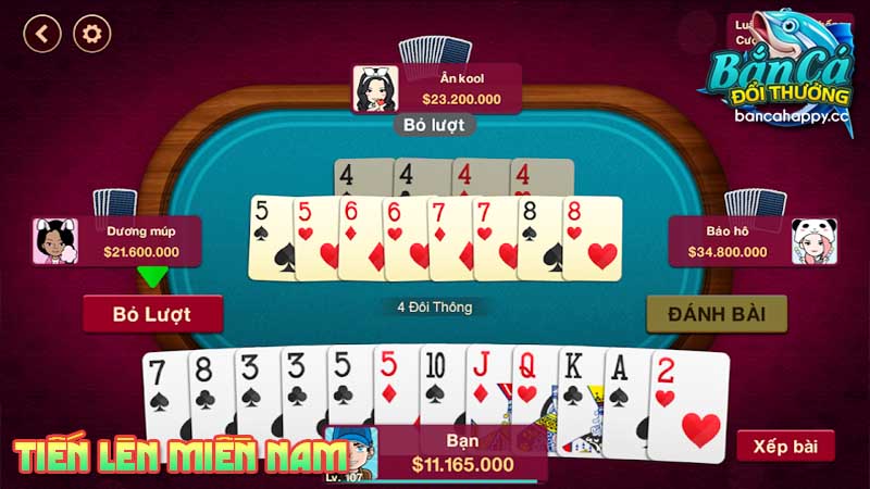 tiến lên miền nam vô cùng đơn giản