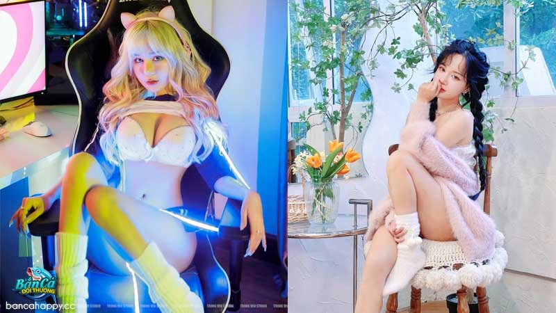 thân hình nóng bỏng, đường con quyến rũ của gái xinh hot streamer việt nam thiên thy
