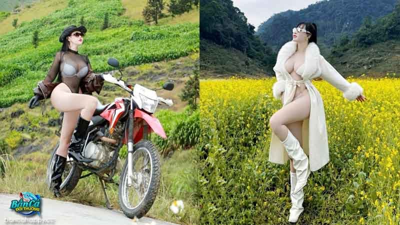 Hot girl giữa thiên nhiên khoe ngực khủng